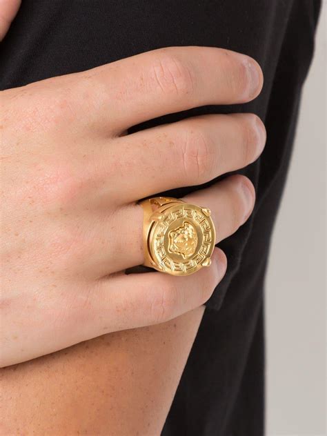 mens versace gold ring|farfetch versace rings men.